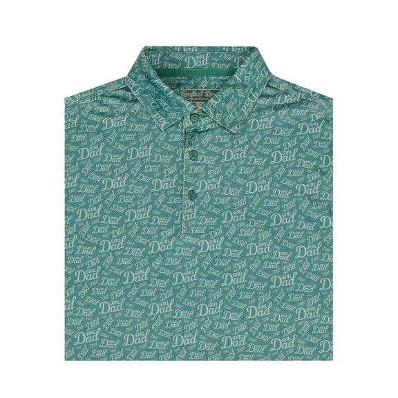 Bussin With The Boys Girl Dad Print Polo (Green)-Polos-Bussin With The Boys-Green-S-Barstool Sports