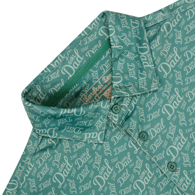 Bussin With The Boys Girl Dad Print Polo (Green)-Polos-Bussin With The Boys-Barstool Sports