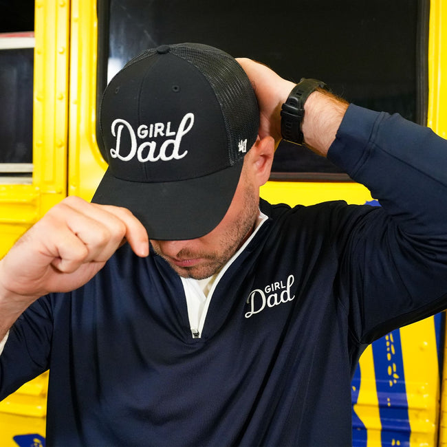 Bussin With The Boys Girl Dad Quarter Zip-Pullovers-Bussin With The Boys-Barstool Sports
