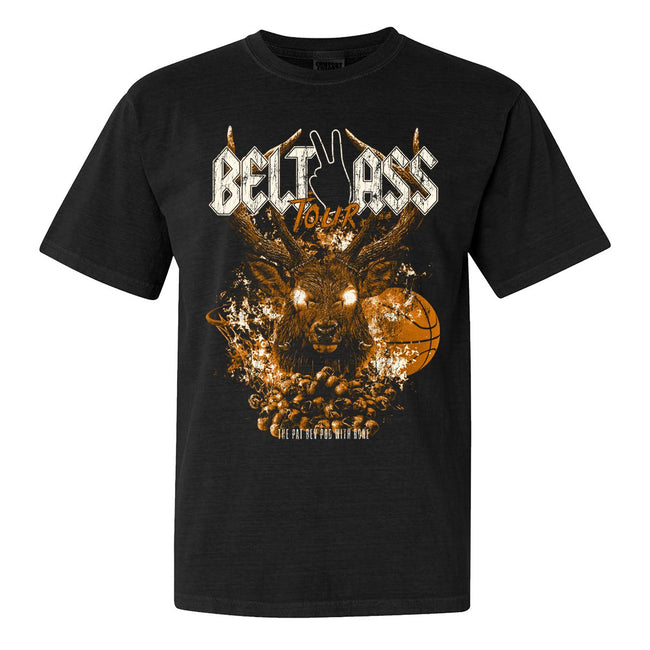 Belt 2 A$$ Tour Tee-T-Shirts-The Pat Bev Podcast with Rone-Black-S-Barstool Sports