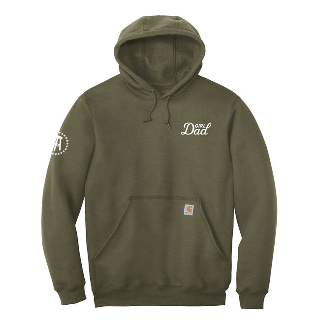 Girl Dad Embroidered Premium Hoodie-Hoodies & Sweatshirts-Bussin With The Boys-Green-S-Barstool Sports