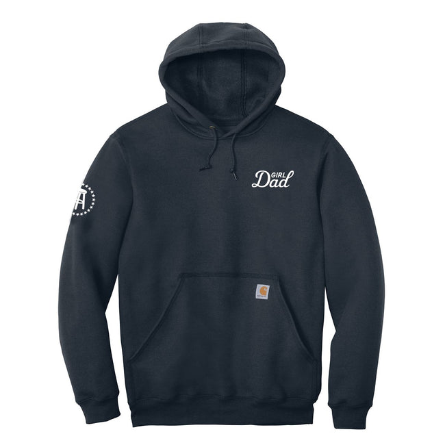 Girl Dad Embroidered Premium Hoodie-Hoodies & Sweatshirts-Bussin With The Boys-Navy-S-Barstool Sports