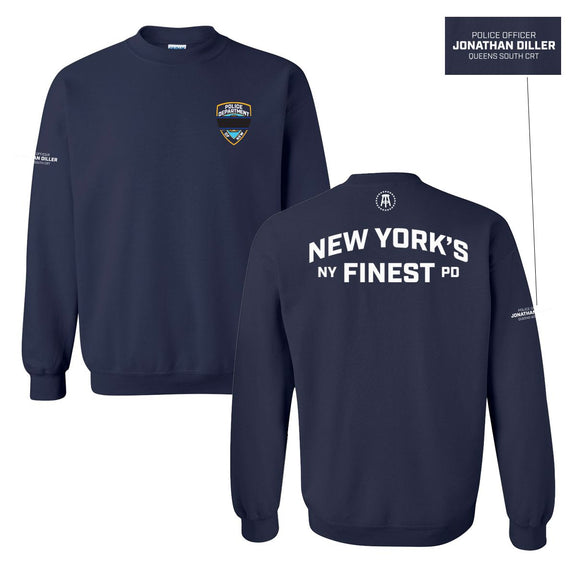 NY Finest Crewneck-Crewnecks-Barstool Sports-Navy-S-Barstool Sports