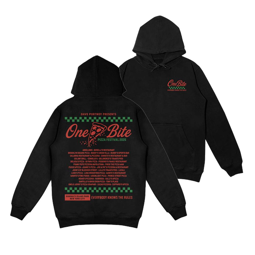 MID MIGHT PIZZA CLUB 　M size One Bite Pizza Fest 2025 Hoodie - One Bite Hats, Clothing