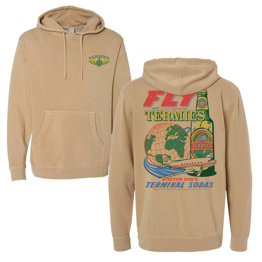 Fly With Termies Pigment Dyed Hoodie - The Wonton Don Merchandise