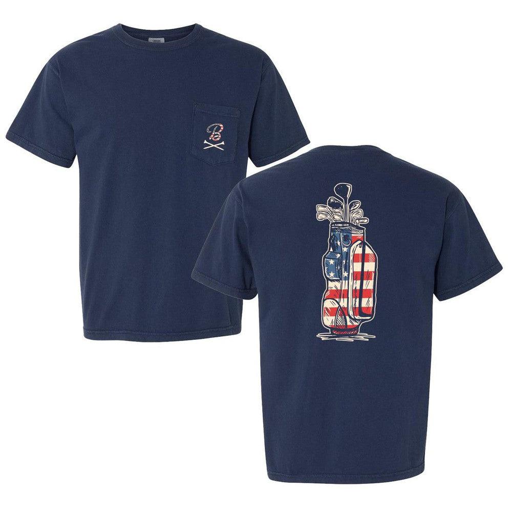 Barstool Golf USA Pocket Tee Fore Play T-Shirts, Clothing