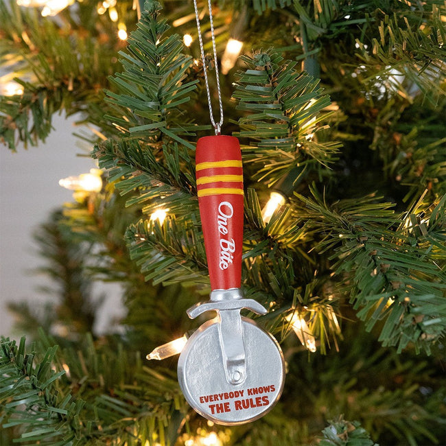 One Bite Pizza Cutter Ornament-Ornaments-One Bite-Red-One Size-Barstool Sports