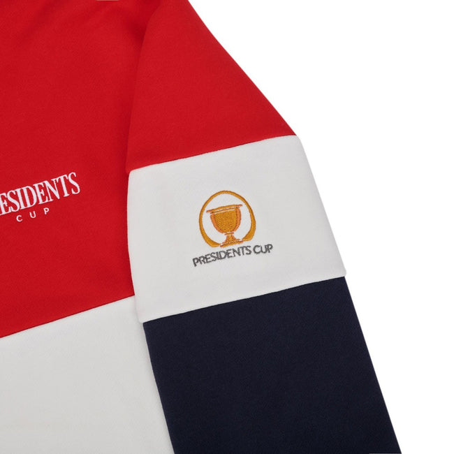 Barstool Golf x Presidents Cup Collegiate Fleece Half-Zip-Pullovers-Fore Play-Barstool Sports