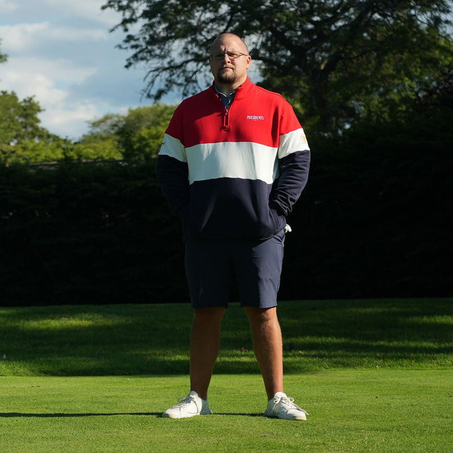 Barstool Golf x Presidents Cup Collegiate Fleece Half-Zip-Pullovers-Fore Play-Barstool Sports