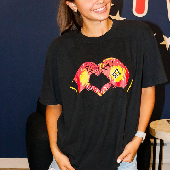 87 Heart Hands Tee-T-Shirts-Barstool Sports-Barstool Sports