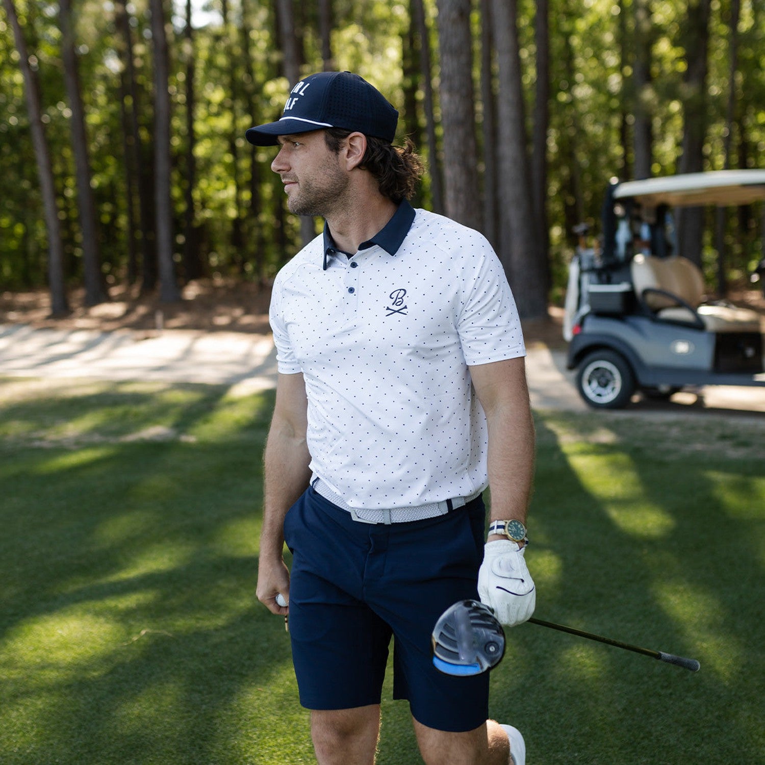 UNRL x Barstool Golf Crossed Tees Classic Dot Polo - Fore Play Merch ...