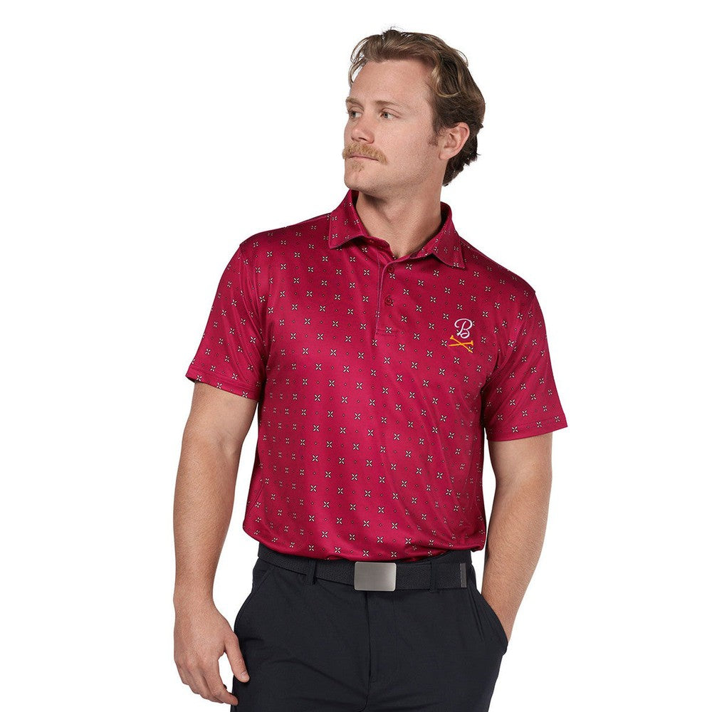 Barstool Golf Crossed Tees Printed Polo-Polos-Fore Play-Barstool Sports
