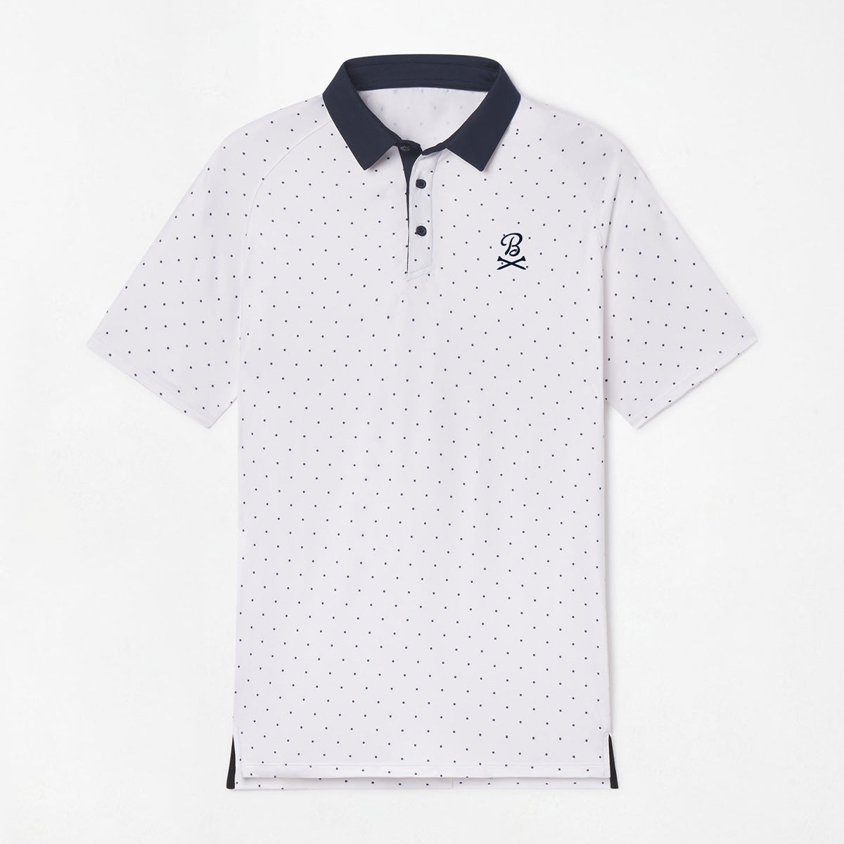 UNRL x Barstool Golf Crossed Tees Classic Dot Polo-Polos-Fore Play-White-S-Barstool Sports
