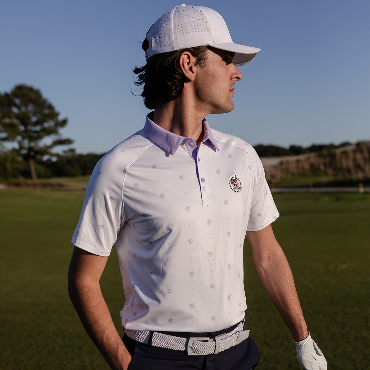 UNRL x Transfusion Printed Polo-Polos-Fore Play-White-S-Barstool Sports