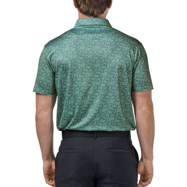 Bussin With The Boys Girl Dad Print Polo (Green)-Polos-Bussin With The Boys-Barstool Sports