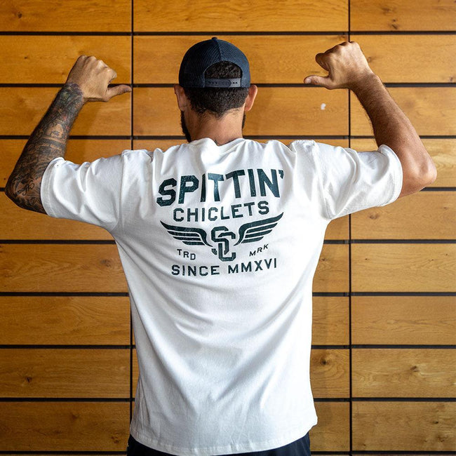 Spittin Chiclets Wings Pocket Tee-T-Shirts-Spittin Chiclets-Barstool Sports
