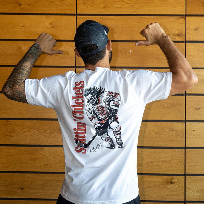 Spittin Chiclets Skullet Vertical Pocket Tee-T-Shirts-Spittin Chiclets-Barstool Sports