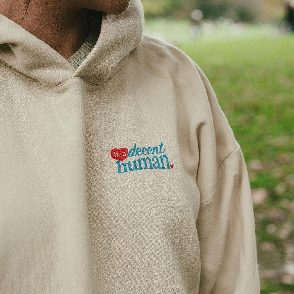 Be a Decent Human Heart Hoodie-Hoodies & Sweatshirts-Brianna-Barstool Sports