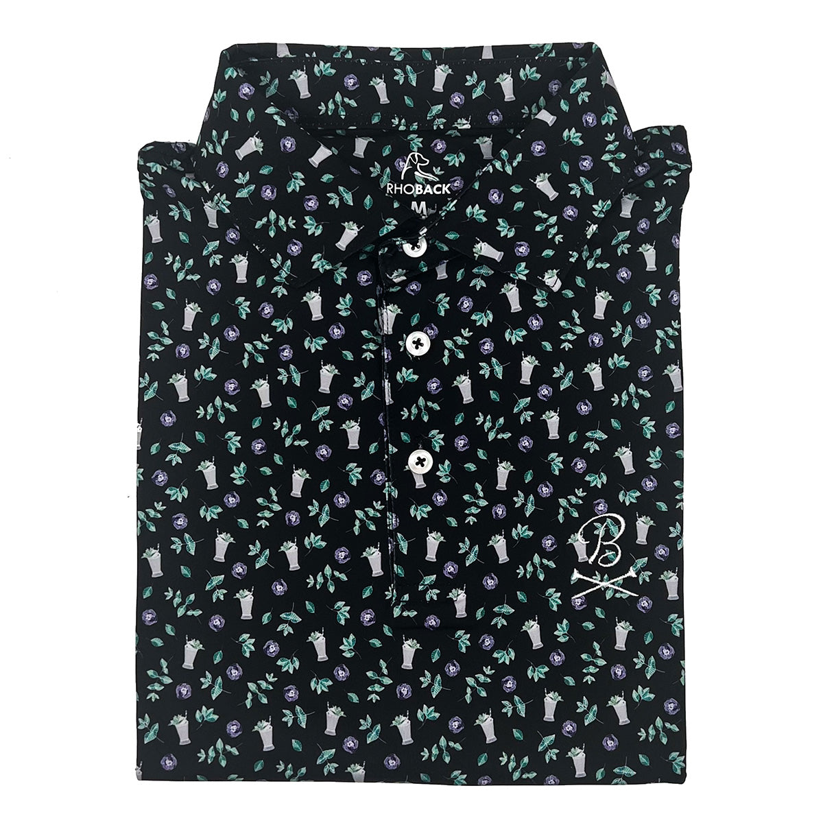 Rhoback x Barstool Golf "The Mint Julep" Polo-Polos-Fore Play-Black-S-Barstool Sports