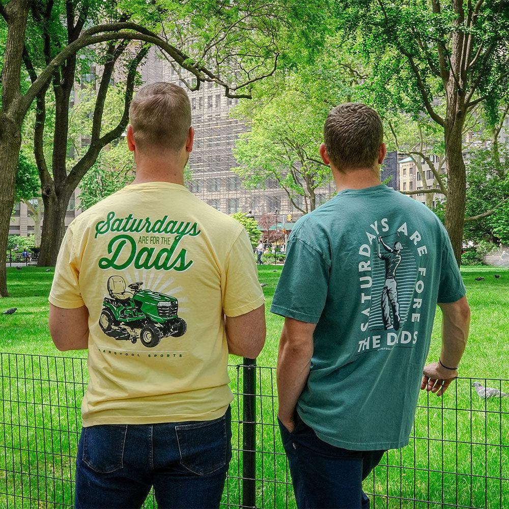 Saturdays Are For The Dads Riding Mower Pocket Tee-T-Shirts-SAFTB-Barstool Sports