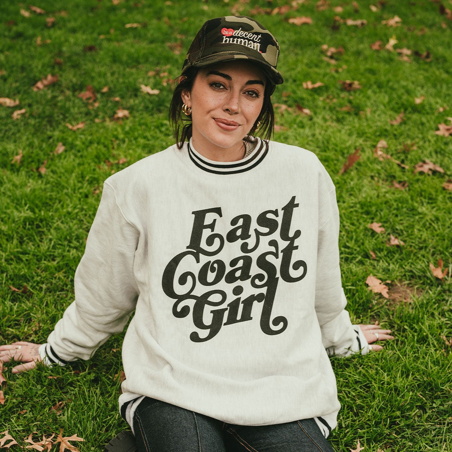 East Coast Girl Ribbed Champion Crewneck