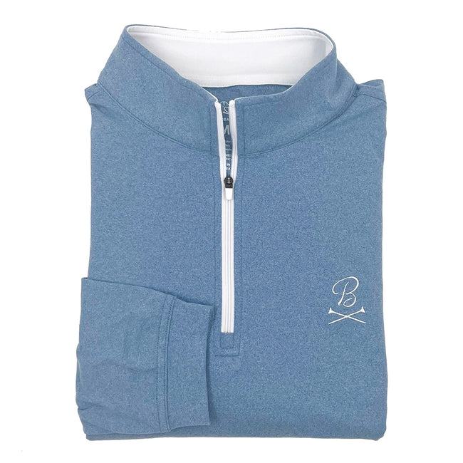 Rhoback x Barstool Golf "The Highcountry" Quarter Zip-Pullovers-Fore Play-Blue-S-Barstool Sports