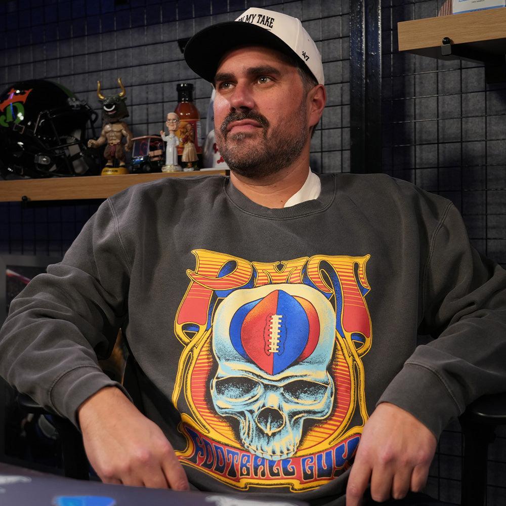 Pardon My Take Football Skull Crewneck - Pardon My Take