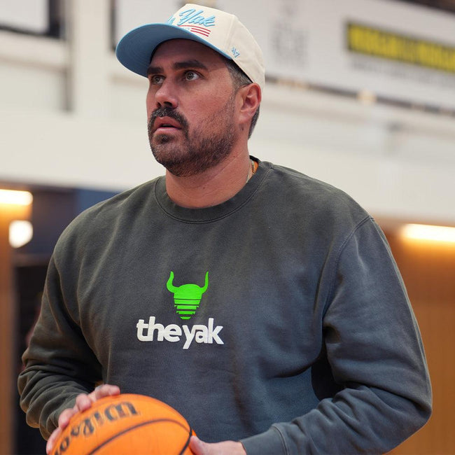 The YAK Puff Print Pigment Dyed Crewneck-Crewnecks-The Yak-Barstool Sports