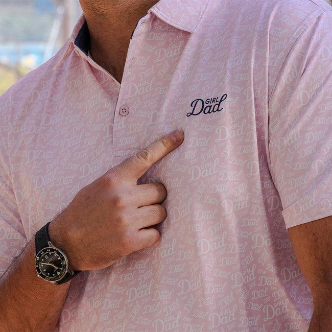 Girl Dad Printed Polo-Polos-Barstool Sports-Barstool Sports