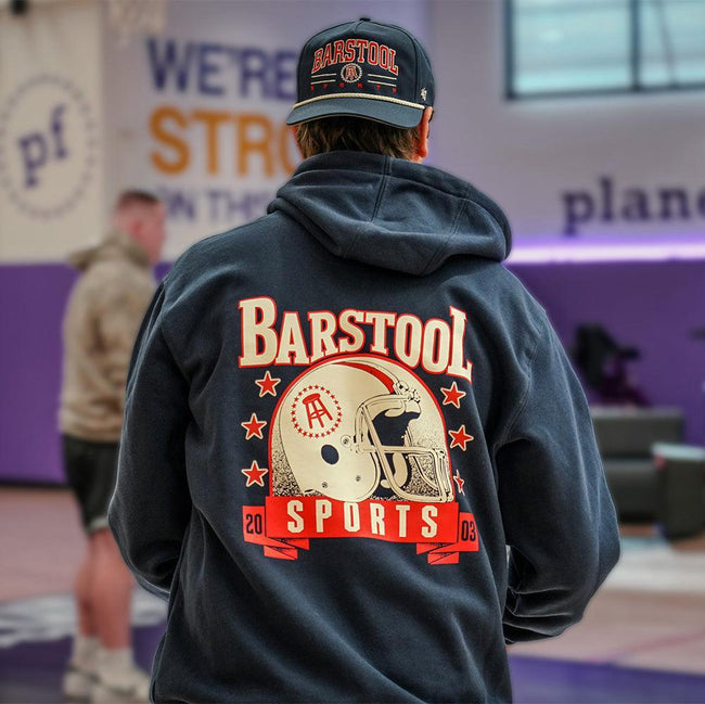 Barstool Sports Football Helmet Premium Hoodie-Hoodies & Sweatshirts-Barstool Sports-Barstool Sports