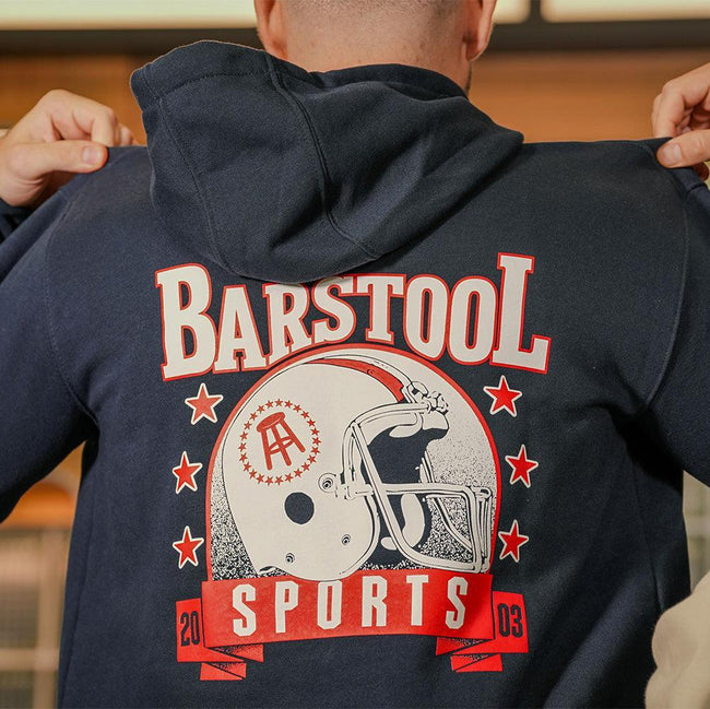 Barstool Sports Football Helmet Premium Hoodie-Hoodies & Sweatshirts-Barstool Sports-Barstool Sports