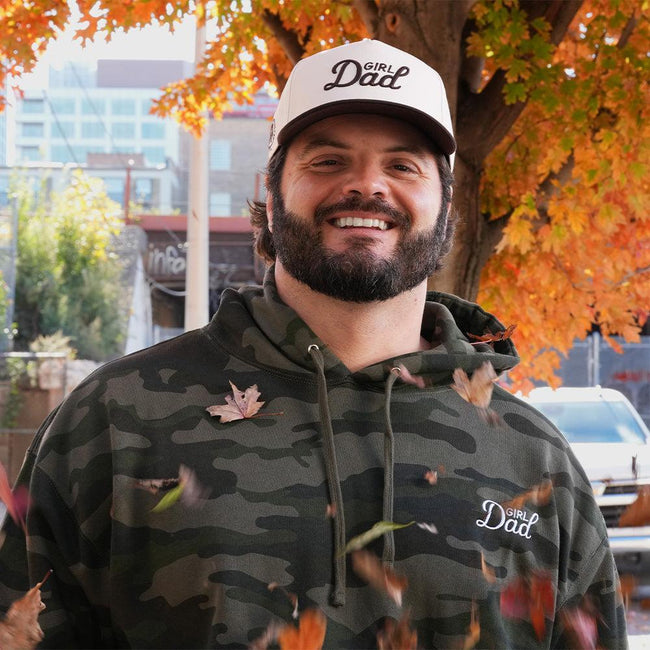 Girl Dad Embroidered Camo Hoodie-Hoodies & Sweatshirts-Barstool Sports-Barstool Sports