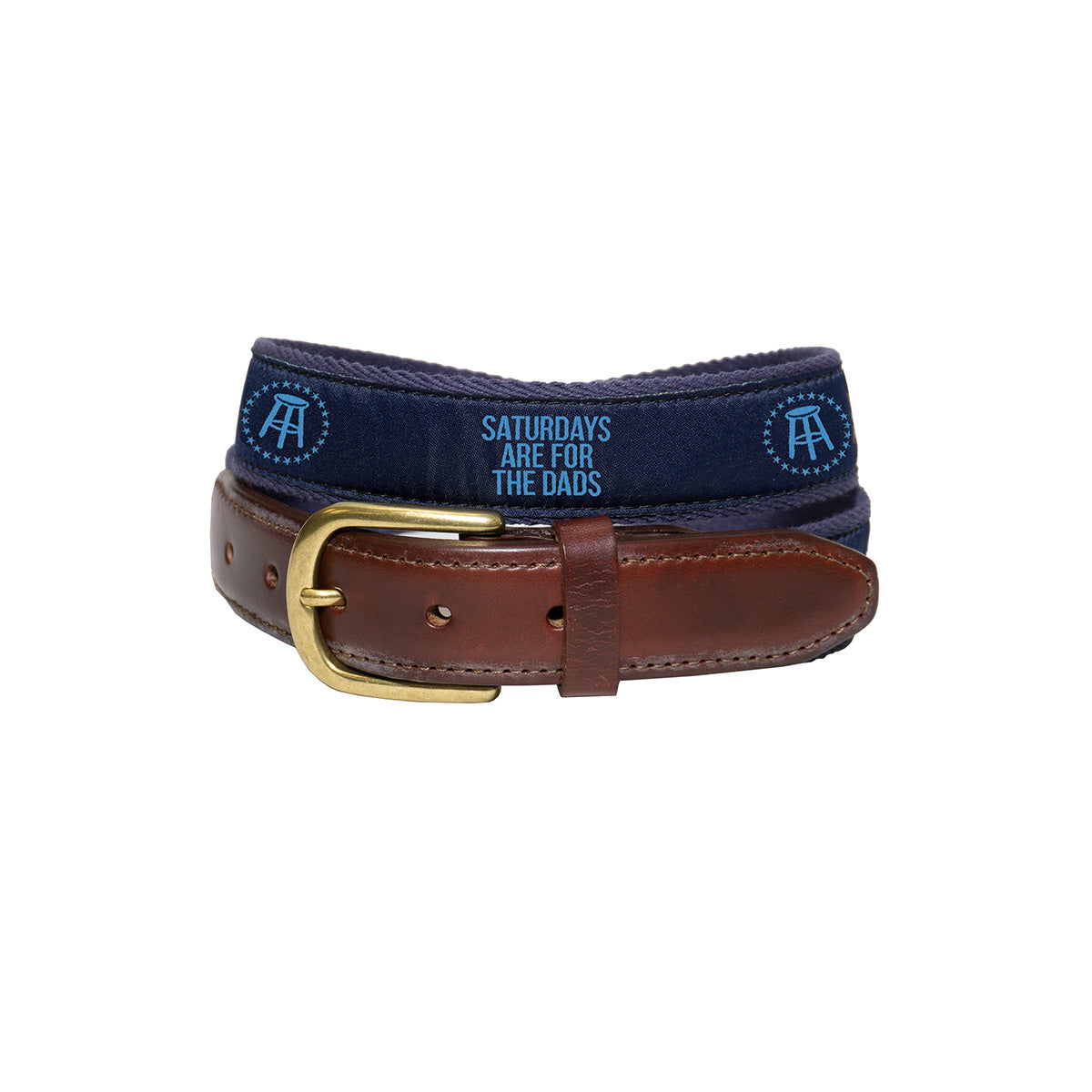 Saturdays Are For The Dads Leather Ribbon Belt-Belts-SAFTB-Barstool Sports