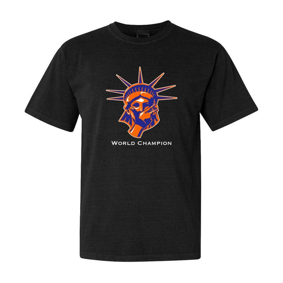 Statue Of Liberty Champs Tee-T-Shirts-Barstool Sports-Black-S-Barstool Sports