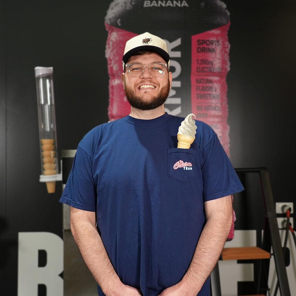 Cream Team Neon Sign Pocket Tee - The Yak Merchandise – Barstool