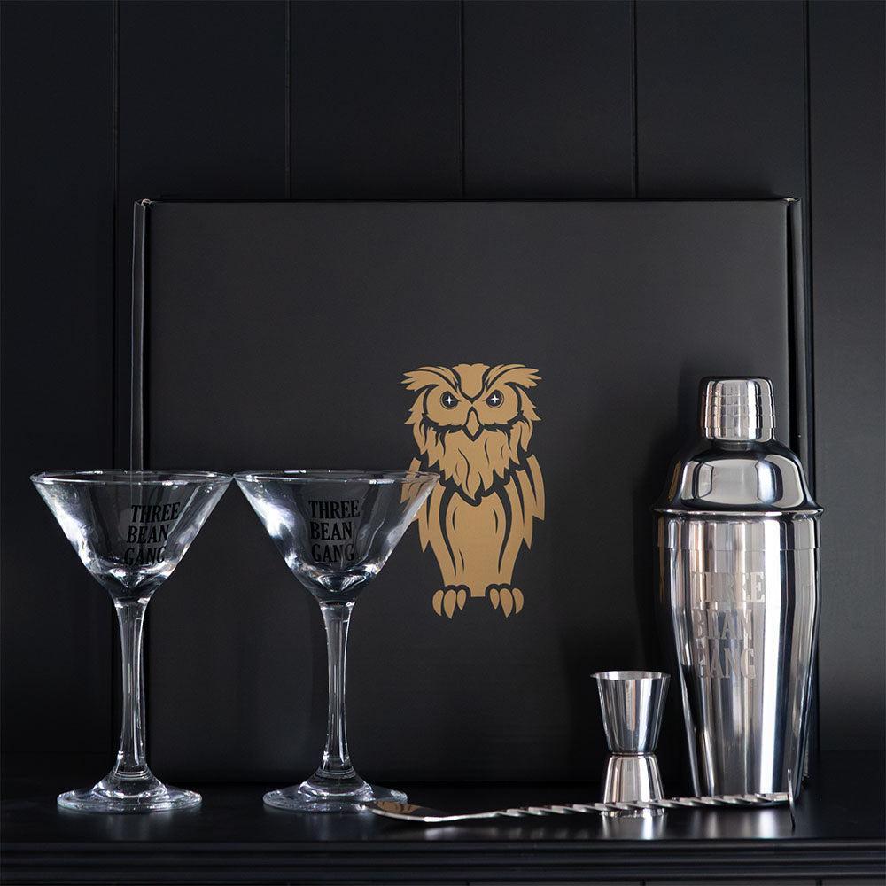 Three Bean Gang Martini Set-Drinkware-KFC Radio-Barstool Sports