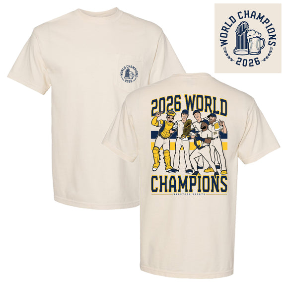 Milwaukee 2026 World Champions Pocket Tee-T-Shirts-Barstool Sports-Ivory-S-Barstool Sports