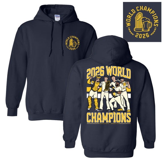 Milwaukee 2026 World Champions Hoodie-Hoodies & Sweatshirts-Barstool Sports-Navy-S-Barstool Sports