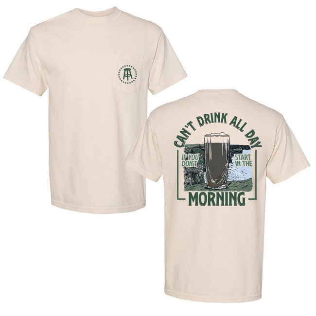 Can't Drink All Day Cliffs Pocket Tee-T-Shirts-Barstool Sports-Ivory-S-Barstool Sports