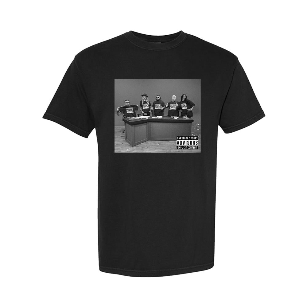 Barstool Sports Advisors Season 8 II Tee-T-Shirts-Barstool Sports-Black-S-Barstool Sports