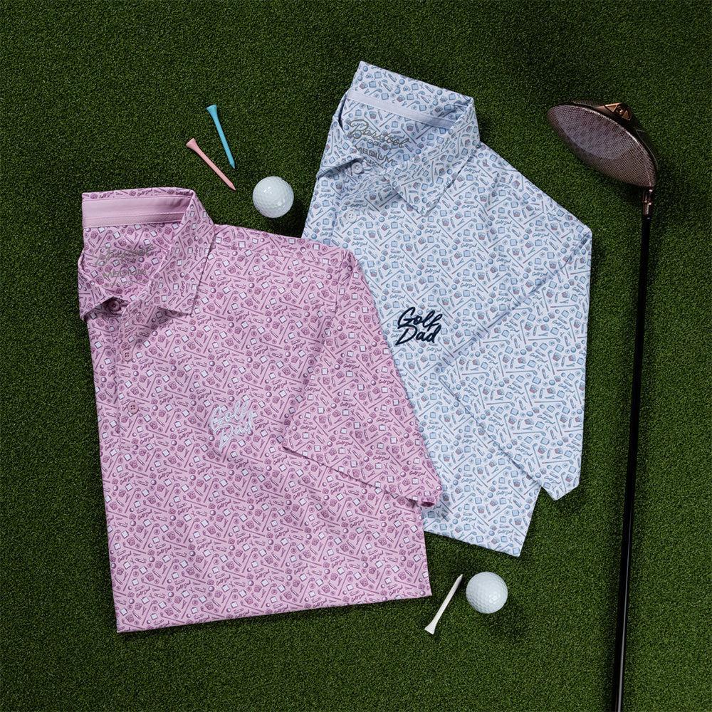 Golf Dad Printed Performance Polo-Polos-Fore Play-Barstool Sports