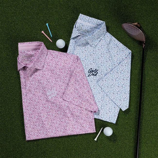 Golf Dad Printed Performance Polo-Polos-Fore Play-Barstool Sports