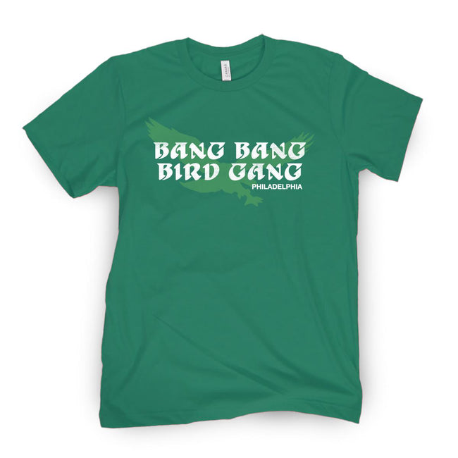 Bang Bang Bird Gang Tee-T-Shirts-Barstool Sports-Green-S-Barstool Sports