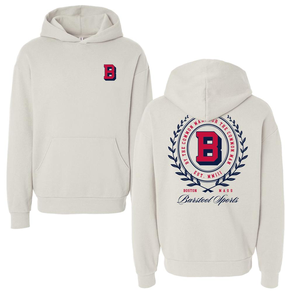 Barstool Sports Crest Premium Hoodie-Hoodies & Sweatshirts-Barstool Sports-Ivory-S-Barstool Sports