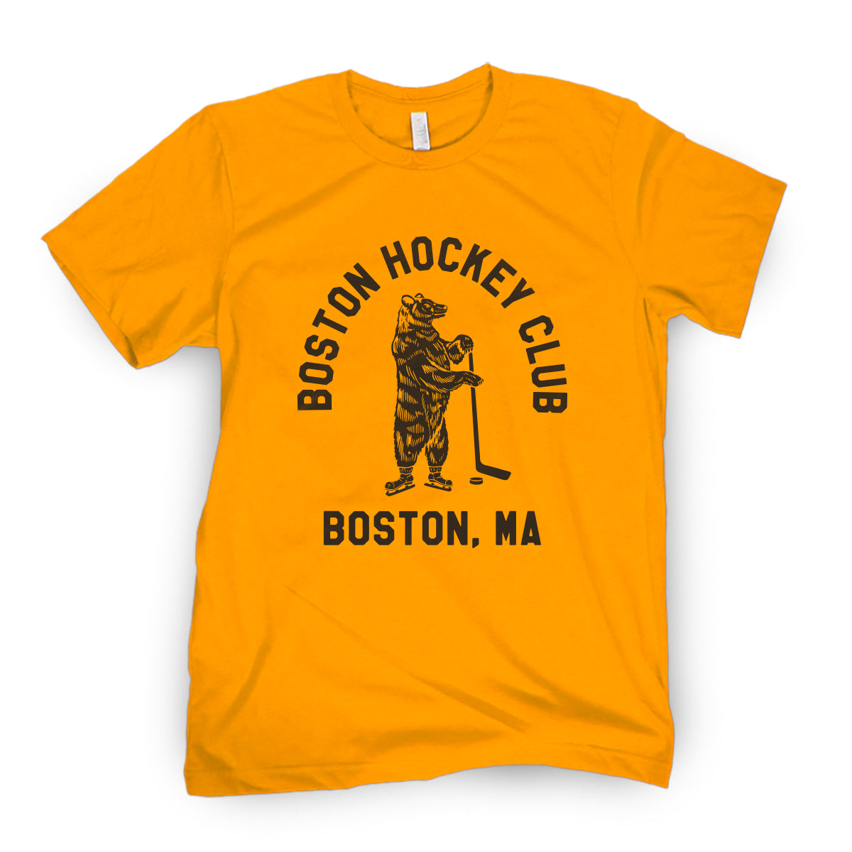 Boston Hockey Club Tee-T-Shirts-Barstool Sports-Gold-S-Barstool Sports