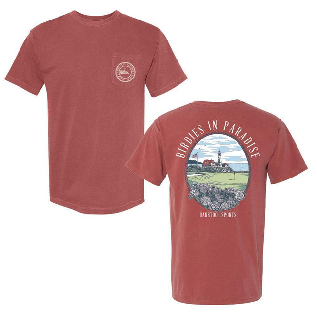 Birdies In Paradise Lighthouse Pocket Tee-T-Shirts-Barstool Sports-Red-S-Barstool Sports