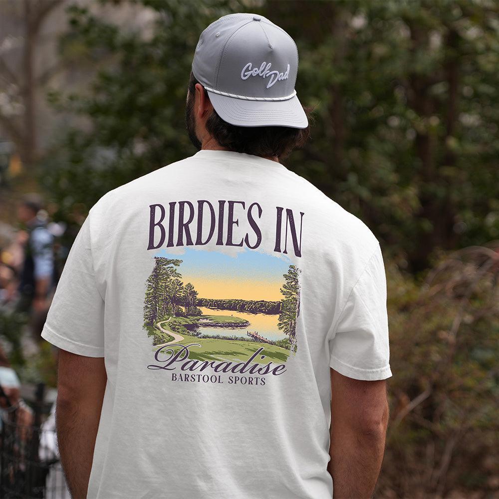 Birdies In Paradise Lake Pocket Tee-T-Shirts-Barstool Sports-Barstool Sports