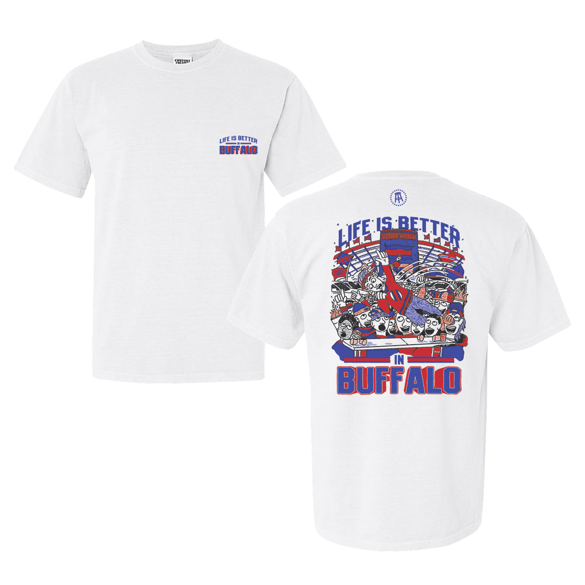 Life Is Better BUF Tee-T-Shirts-Barstool Sports-White-S-Barstool Sports