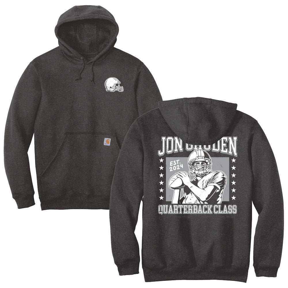 Gruden QB Class Premium Hoodie-Hoodies & Sweatshirts-Coach Gruden-Charcoal-S-Barstool Sports