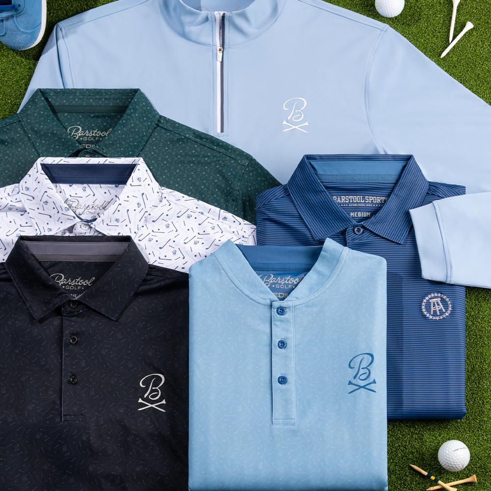 Barstool Golf Printed Blade Collar Polo-Polos-Fore Play-Barstool Sports